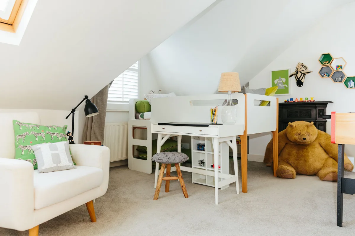 Zoned Attic Adventure bedroom